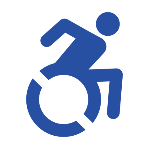 Blue and Gray Handicap Access Sign Template